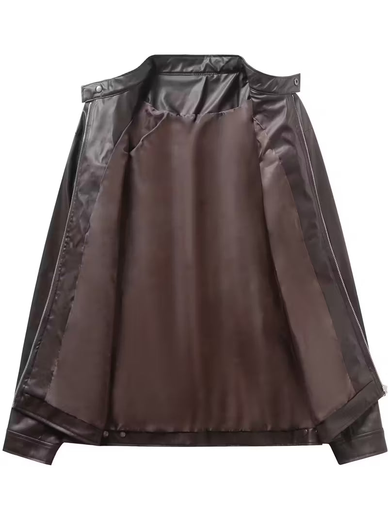 Men’s Full-Zip Motorcycle-Style Jacket