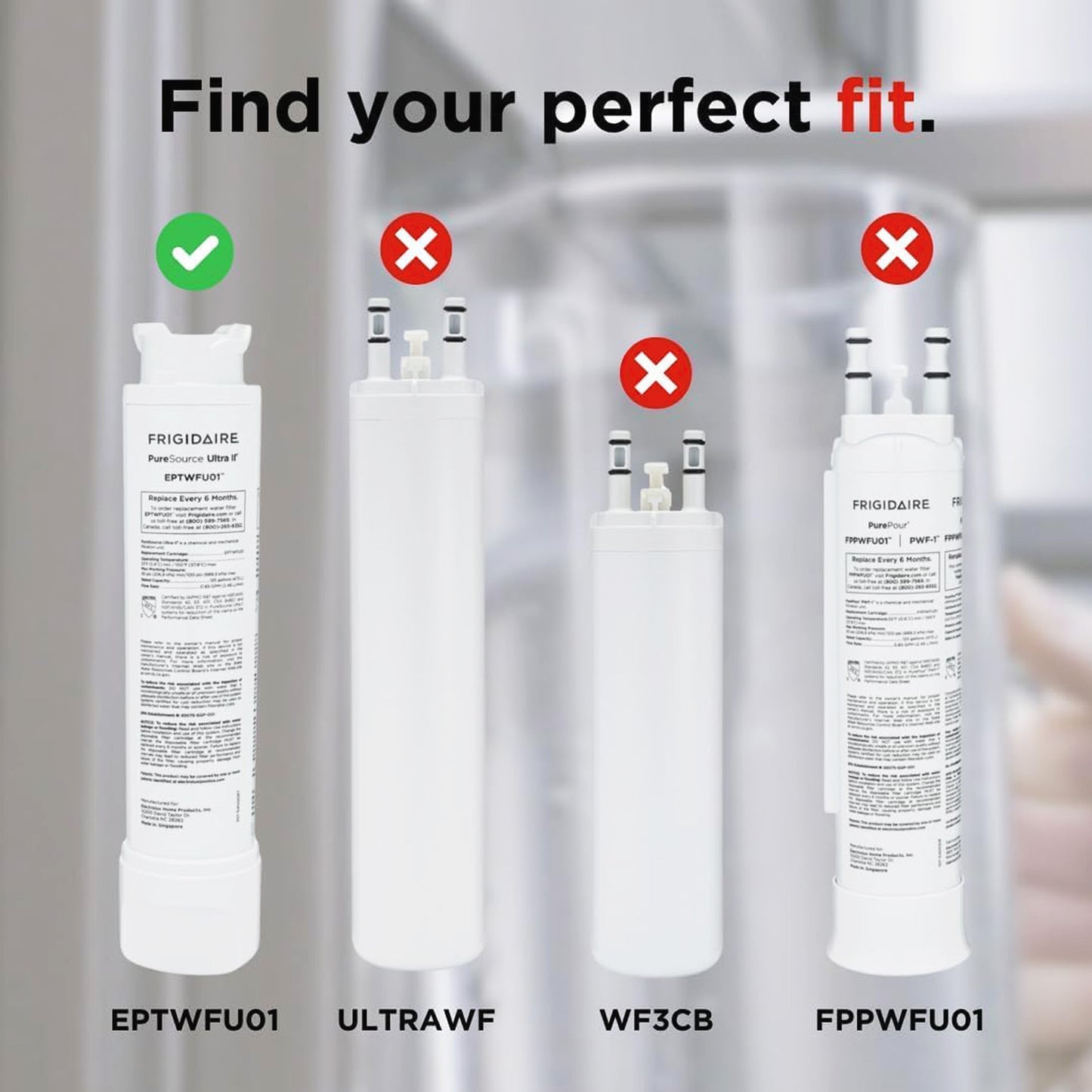 FRIGIDAIRE EPTWFU01 Refrigerator Water Filter - Puresource Ultra II Water Filter