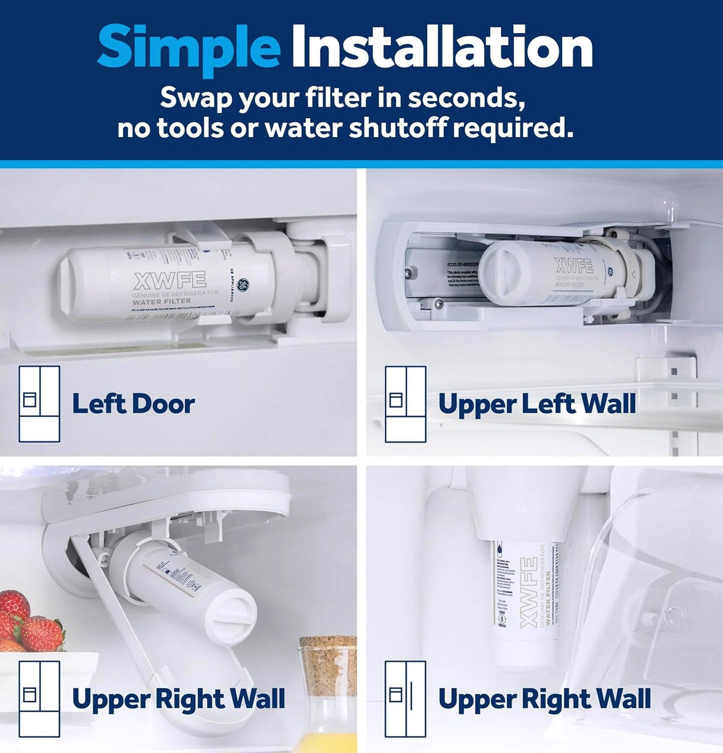 GE XWFE Refrigerator Water Filter