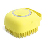 dog bath brush yellow