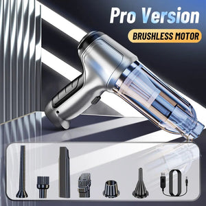 Wireless Handheld Vacuum Cleaner Tech Terracon Silver (Enhanced Edition | Vacuum + Blow Available) 